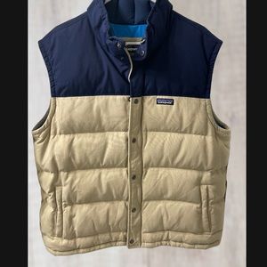 Patagonia Mens XL Vest -  Navy Blue / Cream